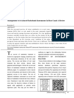 Management of Fractured Endodontic Instruments in Root Canal - A Review