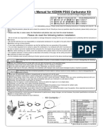 Instruction Manual For KEIHIN PD22 Carburetor Kit: Please Do Read The Following Before Installation