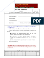 Differential Equations - MTH401 Fall 2006 Final Term Paper Session 1