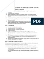 Pasos para La Creacion de Empresas de Economia Solidaria