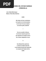 Himno Del Estado Barinas