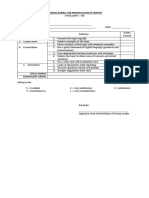 Scoring Rubric For Presentation of Report