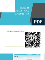 BMS481 Bioanalytical Chemistry: Nurul Aili Binti Zakaria (PH.D)