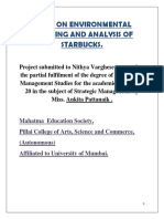 Study On Environmental Scanning and Analysis of Starbucks