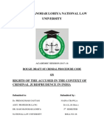 Dr. Ram Manohar Lohiya National Law University: Rights of The Accused in The Context of Criminal Jurisprudence in India