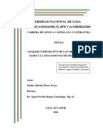 SANDRO FLORES TAPIA. Analisis Comparativo de La Metamorfosis y Carta Al Padre