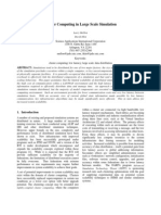 Cluster Computing in Large Scale Simulation