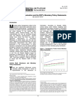 Central Bank Communication and The BSP's Monetary Policy Statements