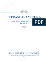 Praktikum Kimia Titrasi Asam Basa Cuka PDF