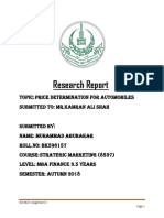 Price Determination For Automobiles