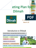 Marketing Plan For Dilmah: S. Anushan Batch 20