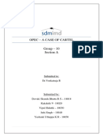 Opec - A Case of Cartel Group - 10 Section A: Submitted To: DR - Venkatraja B