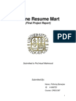 Online Resume Mart: (Final Project Report)