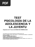 Test Psicología de La Adolescencia y Juventud