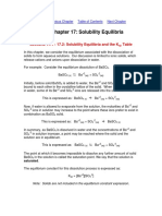 Chapter 17: Solubility Equilibria