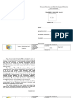 Trainee'S Record Book: Trainers Methodology Level I Templates Document No. Issued By: Ntta Page 1 of 15