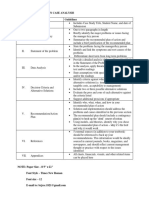 Format For A Written Case Analysis