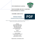 Practica de Contrucción, Ensayo Mecánico y Determinación de Propiedades Físicas y Mecánicas de Un Material Compuesto de Fibra de Vidrio