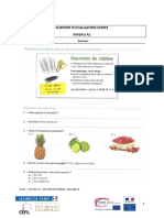 Test Écrit - Niveau A1 PDF