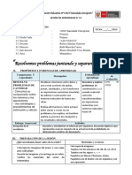 Sesion de Aprendizaje - Resolvemos Problemas Juntando y Separando Cantidades