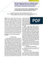 3.treatment of Toluene Using Wet Scrubber With Sodium Hypochrolite Oxidation Reaction