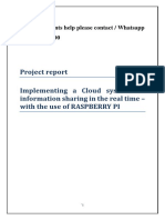 Project Report Implementing A Cloud System For Information Sharing in The Real Time - With The Use of RASPBERRY PI