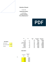 Velocity of Sound: Engineering Software