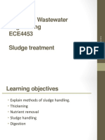 Water and Wastewater Engineering ECE4453 Sludge Treatment