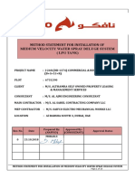 Method Statement For Installation of Water Spray Deluge System - LPG Tank