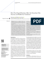 Does Nasal Septal Deviation Affect The Eustachian Tube Function and Middle Ear Ventilation?