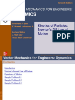 Chapter 8 - Kinetics of Particles - Newton's 2nd Law of Motion