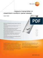 Differential Pressure Transmitter in Cleanroom-Conform Panel Design