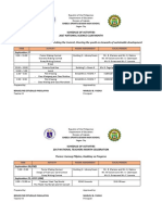 Schedule of Activities 2017 National Science Club Month