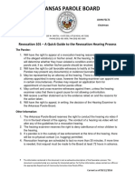 Arkansas Parole Board: Revocation 101 - A Quick Guide To The Revocation Hearing Process