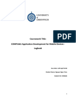 Coursework Title: COMP1661 Application Development For Mobile Devices - Logbook