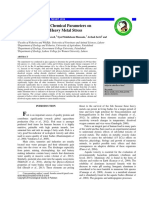 Impacts of Physico-Chemical Parameters On Fish Grown Under Heavy Metal Stress