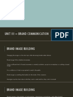 Unit III - Brand Communication