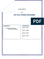 Assignment ON: Jet Flow Dyeing Machines