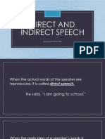 Direct and Indirect Speech