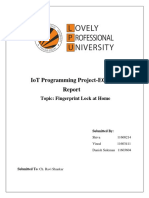 Iot Programming Project-Ece341: Topic: Fingerprint Lock at Home