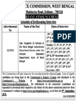 Si of Schools Interview Notice