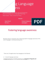 Chapter 7 - Fostering Language Awareness