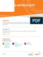 Iris+ Core Metrics Sets: Purpose