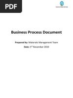 Business Process Document: Prepared By: Materials Management Team Date: 3