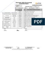 Daily Health, Safety, Environmental Coordination Report