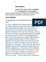 Here Are Full Answers From Some of The Candidates To The Questions: Is Maintaining No City Property Taxes A Priority For You?