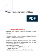 Water Requirements of Crop