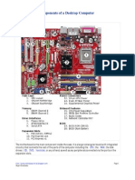 Motherboard Components of A Desktop Computer: CPU RAM CD DVD Hard Disk