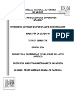 Tarea Formalidad y Publicidad Del Acto Jurídico Tesis Articulo 4o Del CFPC