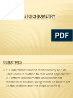 Solution Stochiometry